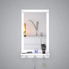 Anikaa Kia Engineered Wood Dressing Wall Mirrors/Wall Hanging Dressing Mirrors/Decorative Wall Mirror/Dressing Table for Bedroom, Living Room (White)