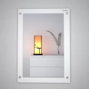 Anikaa Oliva Engineered Wood Dressing Wall Mirrors/Wall Hanging Dressing Mirrors/Plain Decorative Wall Mirror/Dressing Table for Bed Room/Wall Mounted Dressing Mirror for Living Room (White)