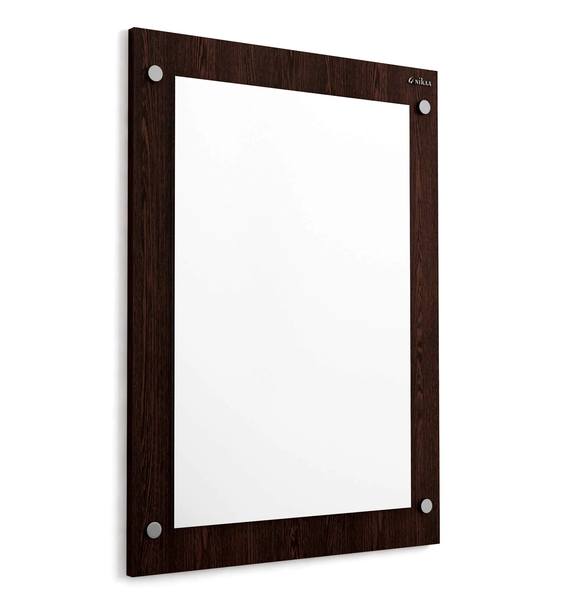 Anikaa Oliva Engineered Wood Plain Dressing Rectangular Wall Mounted Mirror (Wenge)