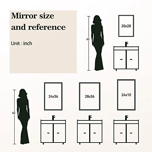 ANTEN 60" X 28" LED Bathroom Mirror, Frontlit and Backlit, 3000-6000K, Dimmable LED Vanity Mirror, Anti-Fog Lighted Bathroom Mirror, Wall-Mount Bathroom Mirror with LED Lights