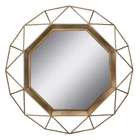 Antique Gold Geometric Mirror - 30 Inch (WS)