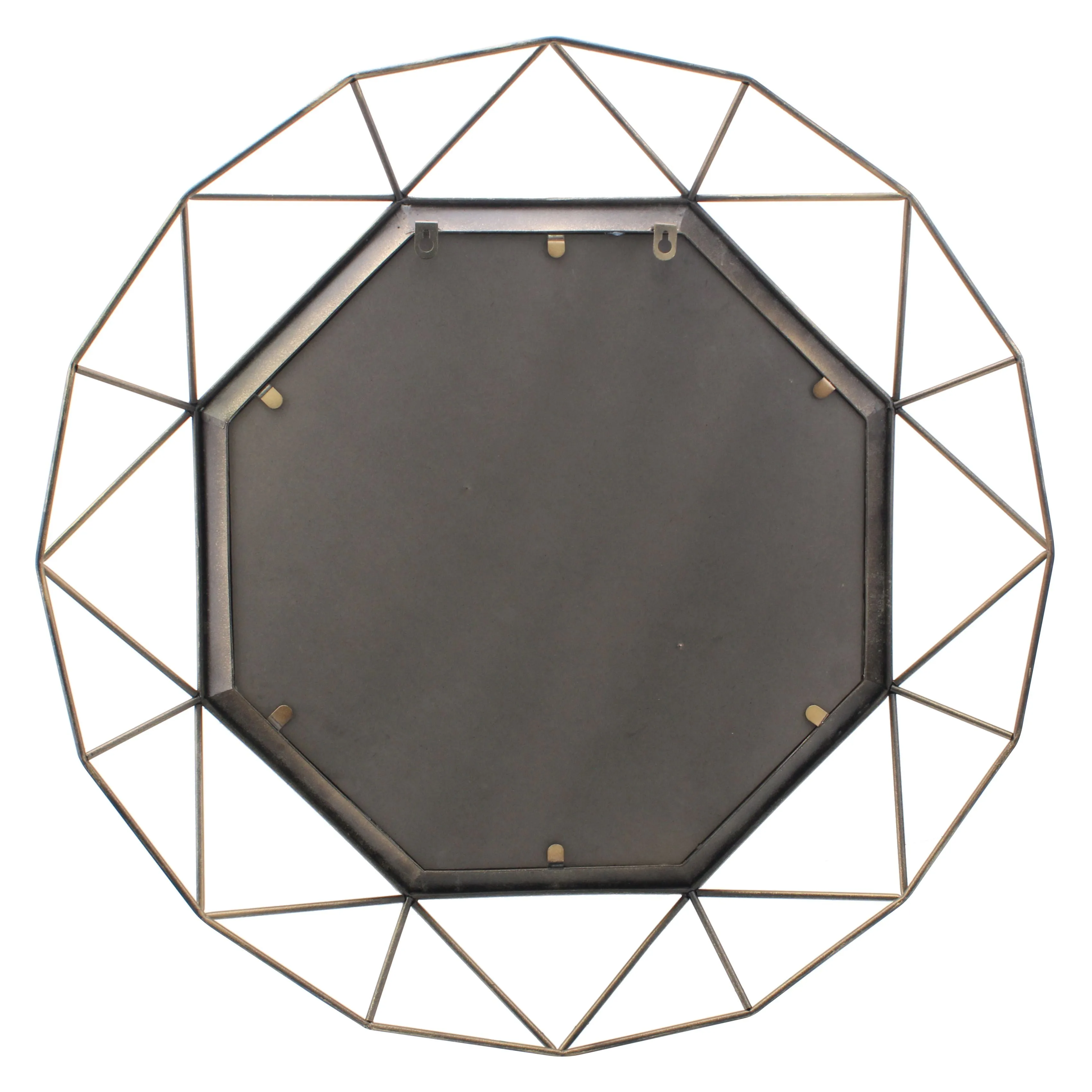 Antique Gold Geometric Mirror - 30 Inch