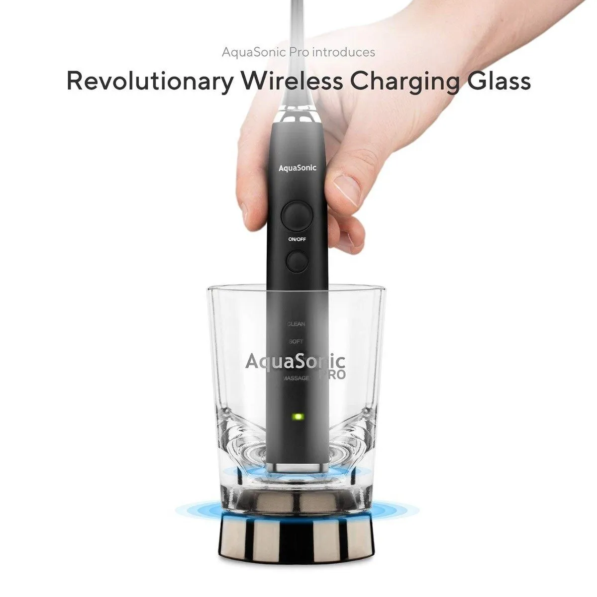AquaSonic Black Series Pro Ultra Whitening 40,000 VPM Rechargeable Electric Toothbrush