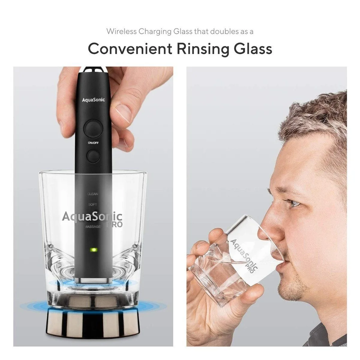 AquaSonic Black Series Pro Ultra Whitening 40,000 VPM Rechargeable Electric Toothbrush