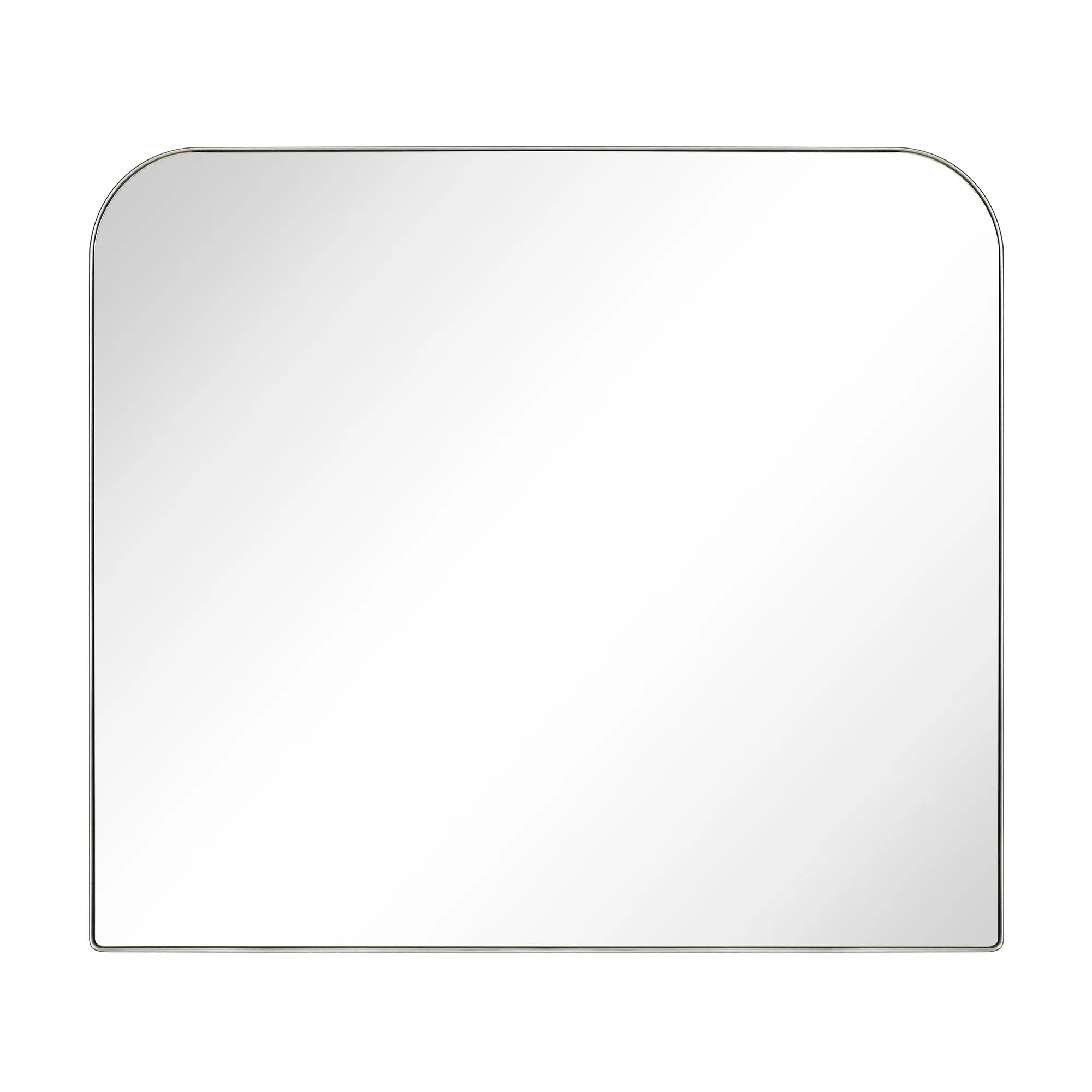 Arch Rounded Corner Mantel Framed Wall Mounted Bathroom Mirror