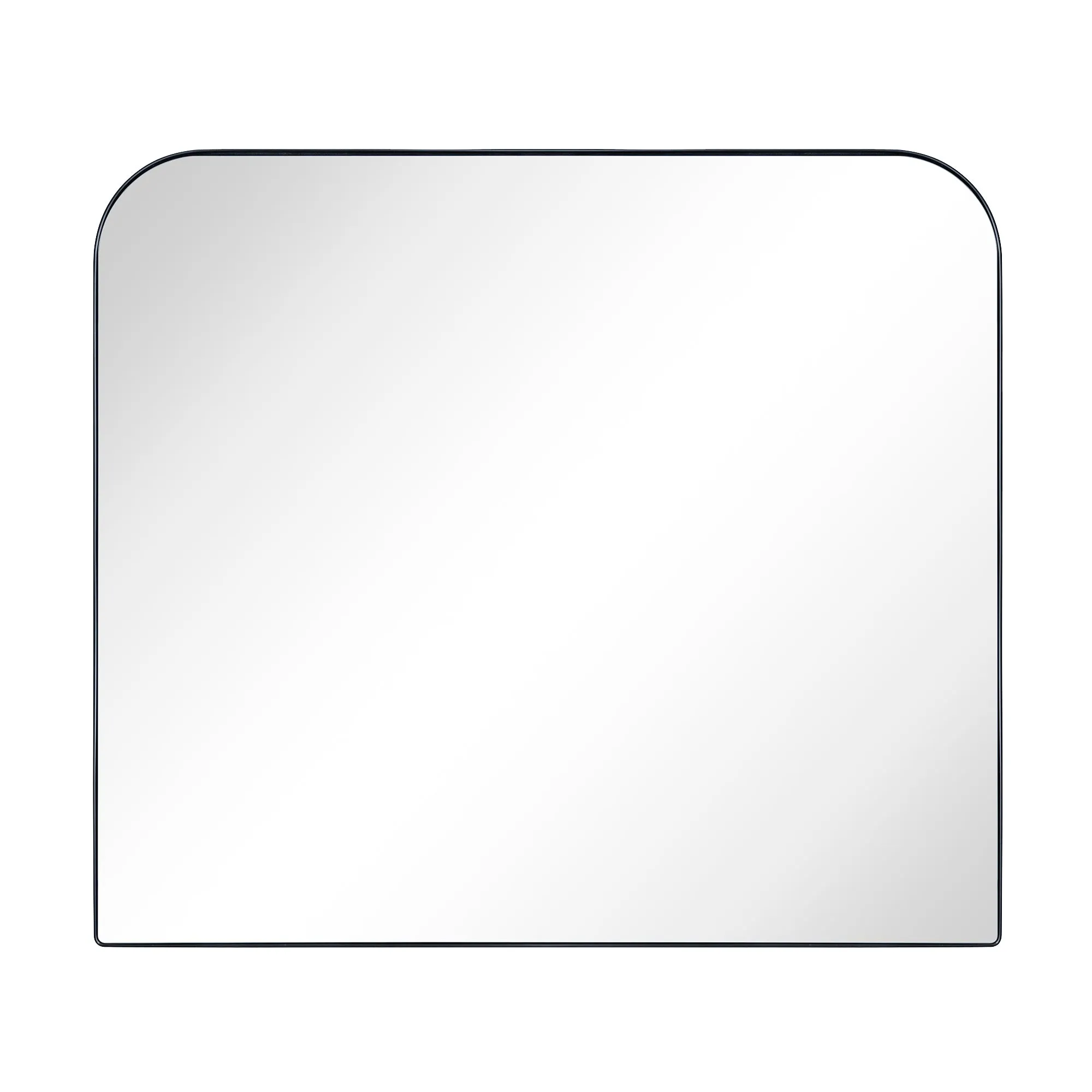 Arch Rounded Corner Mantel Framed Wall Mounted Bathroom Mirror
