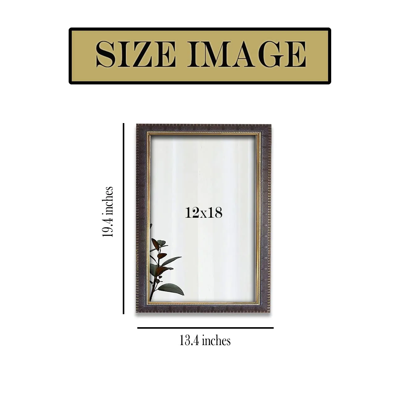 Art Street Textured Design Decorative Wall Mirror, Wall Mount Rectangular Makeup Mirror, Decorative Looking Glass with Frame for Home, Bathroom & Living Room (19.4x13.4 Inches, Golden Brown)