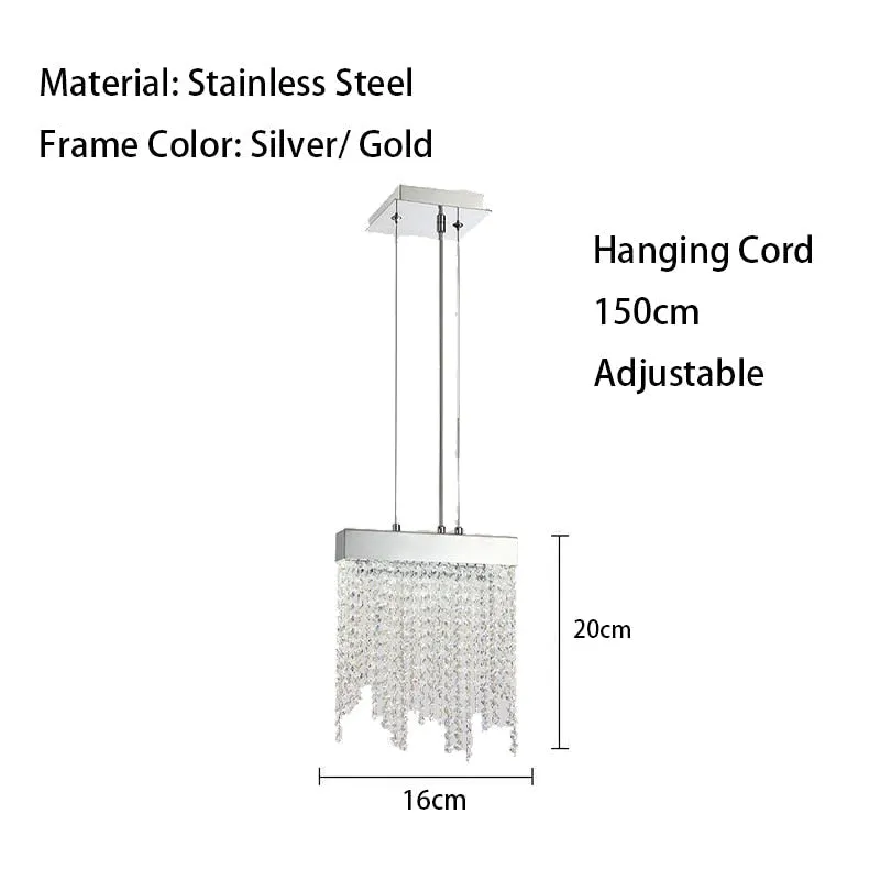 Artistic Luxury Tassel Crystal Ceiling Chandeliers - Silver/Gold
