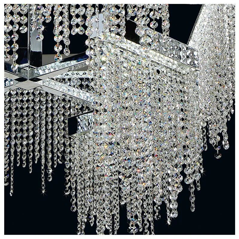 Artistic Luxury Tassel Crystal Ceiling Chandeliers - Silver/Gold