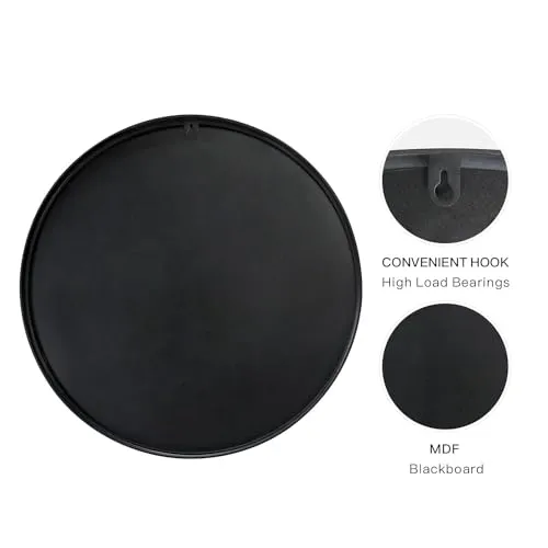 Artistiry Craftsmen Circle Wall Mirror 22 Inch Black Round Wall Mirror for Entryways, Washrooms, Living Rooms - Metal Black Round Mirror for Wall, Vanity Mirror Large Circle Wall Mirror (Black)