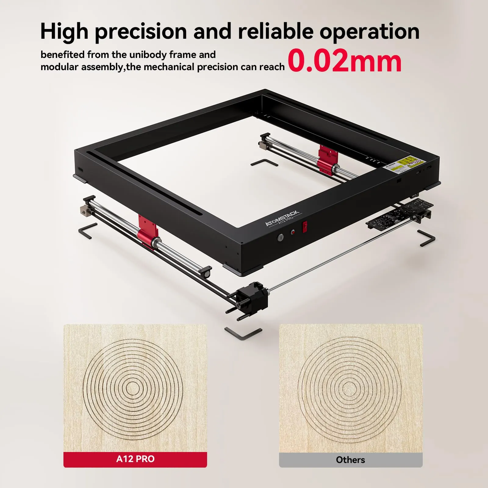 ATOMSTACK A12 Ultra Laser Engraving Machine 50W CNC DIY Mini Cutter With B3 Laser Housing Protective Box Enclosure 370x310mm