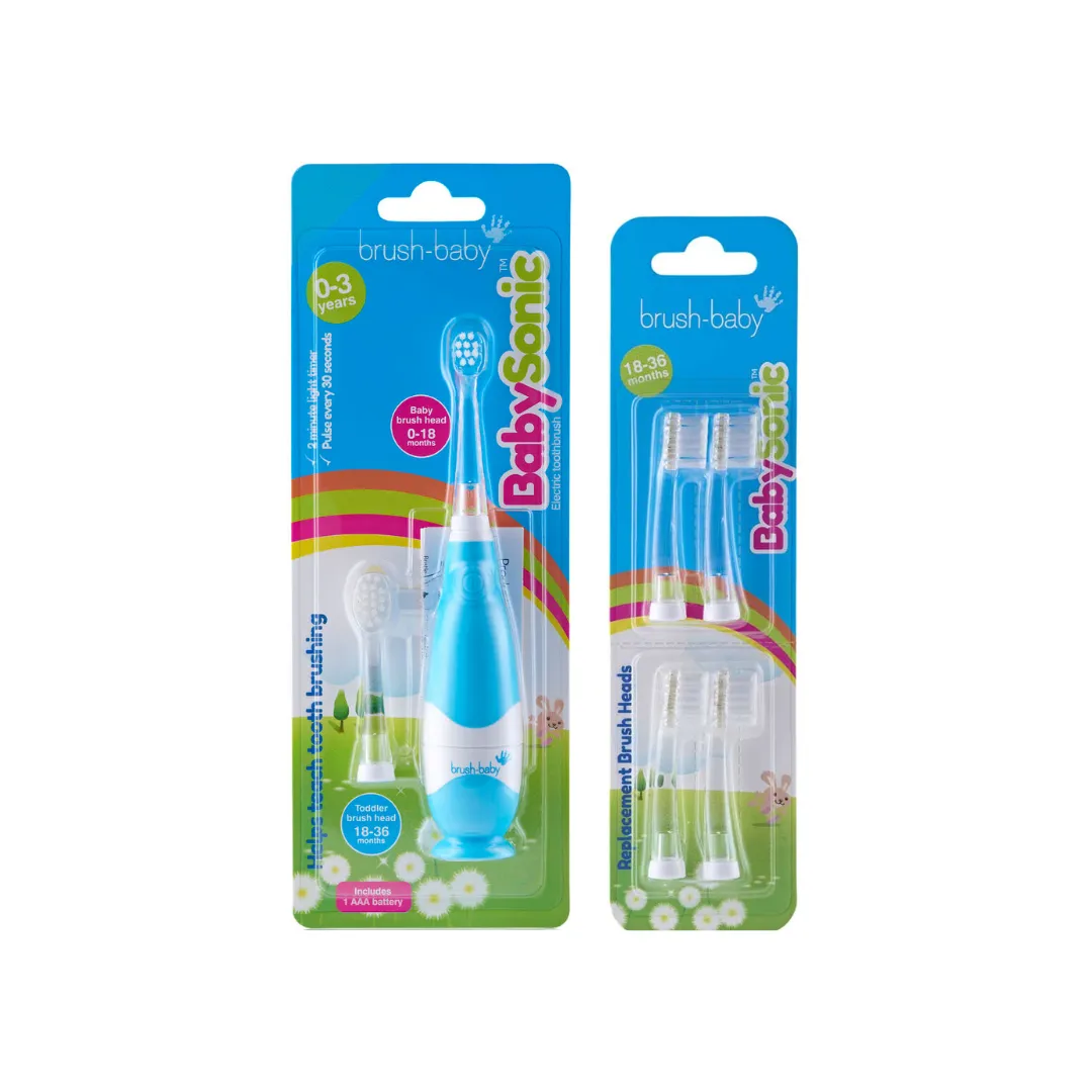 BabySonic® Blue Electric Toothbrush Gift Set