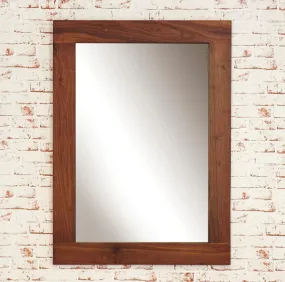 BALAJI FURNITURE Solid Sheesham Wood Wall Dressing Mirror for Bedroom | Wooden Wall Mounted Rectangular Framed Mirror for Home & Hotels | Designer Dressing Wall Console Mirror for Bathroom, Natural