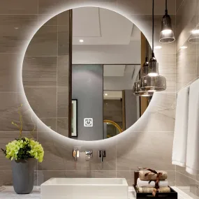 Bathroom Mirror 3 Color Adjustable BackLight With Decorative Mirror