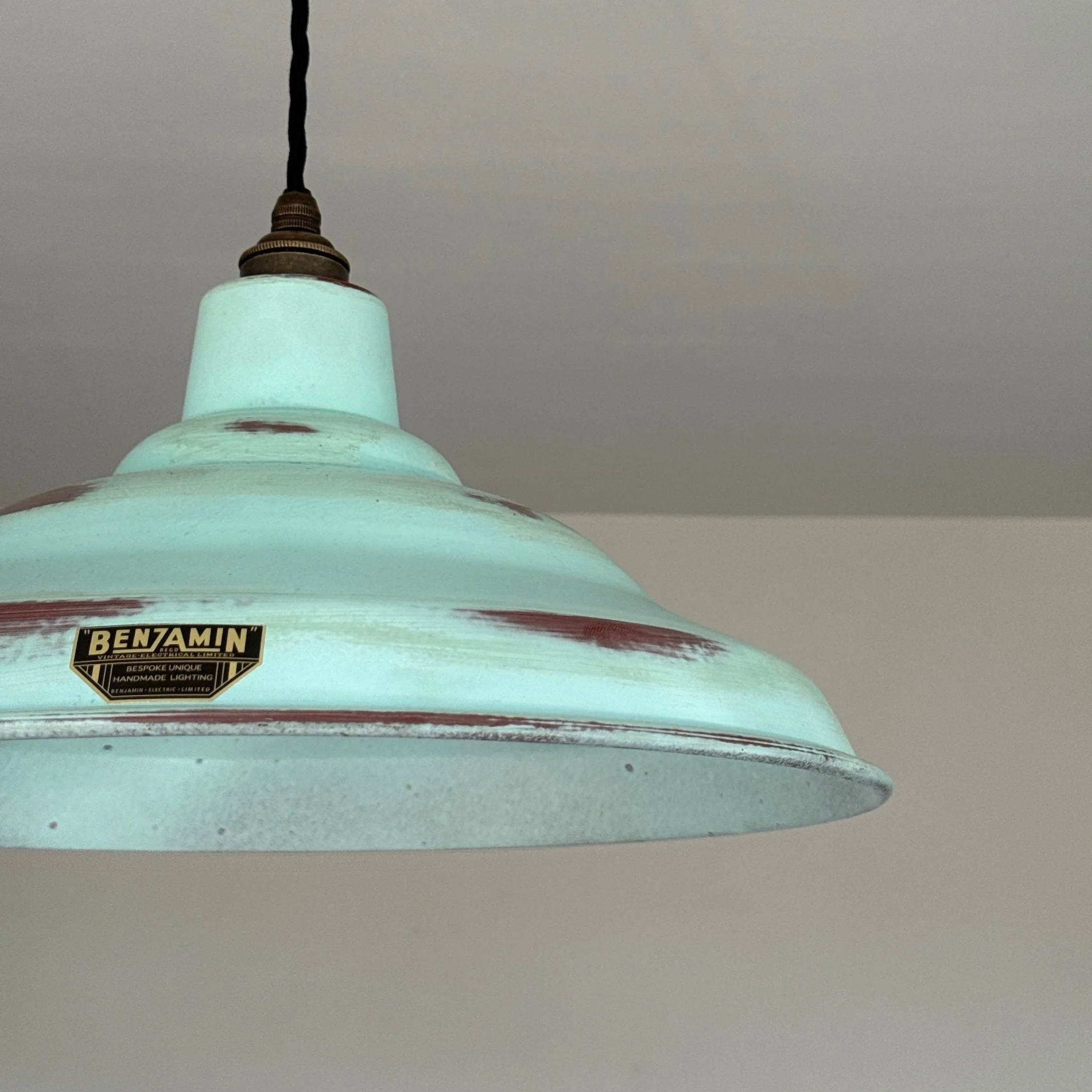 Bawsey ~ Copper Verdigris Lampshade Pendant Ceiling Light ~ 16 Inch