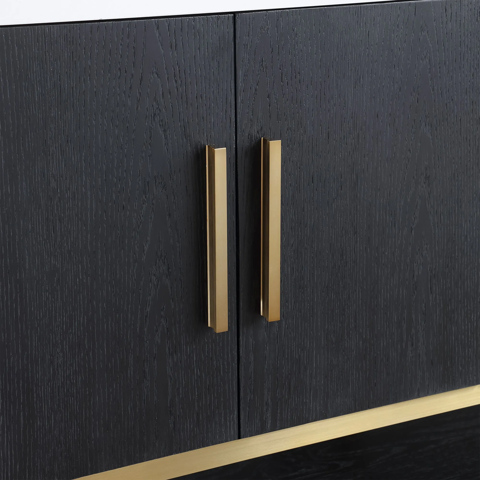 Bianco 72"/84" Double Bathroom Vanity in Black Oak with Engineered Stone Countertop
