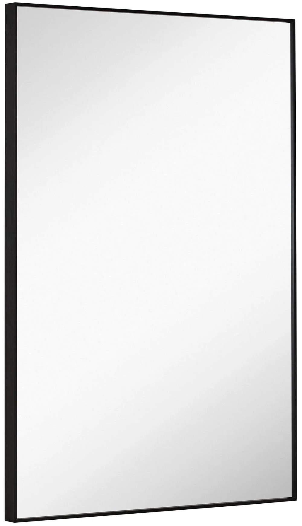 Black Brushed Metal Vanity Mirror Simple Edge Mirrors For Wall Bathroom And Decorative