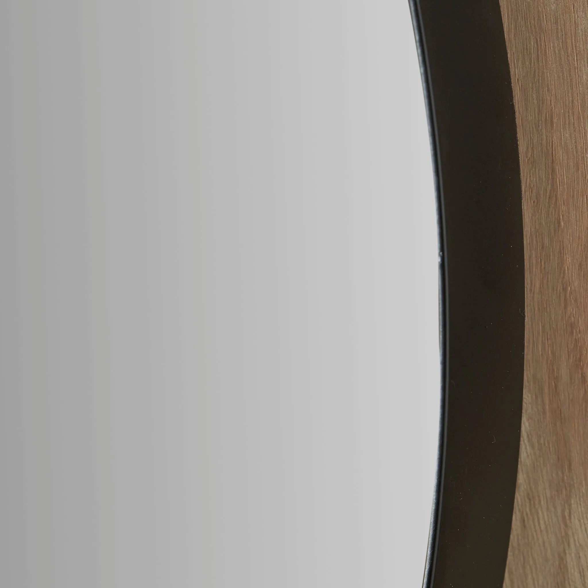 Black Metal Slim Frame Arch Floor Mirror