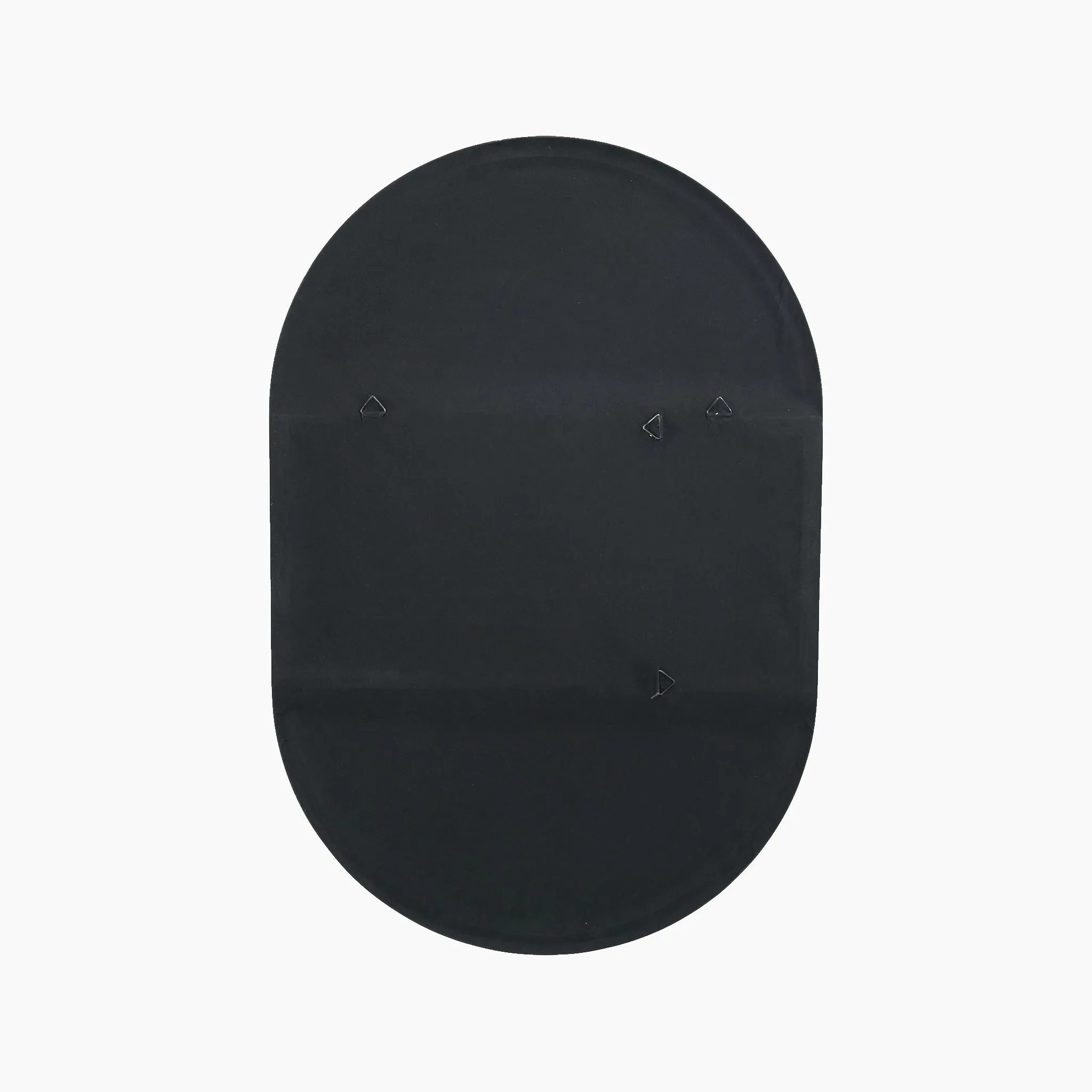 Black Metal Slim Frame Oval Wall Mirror