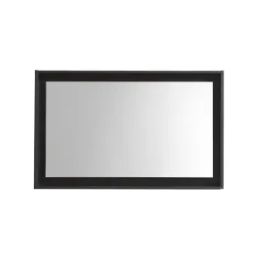 BLISS -36" Black  Mirror with Wood Frame & Bottom Shelf