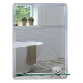 Bonita Rectangular Bathroom Wall Mirror with Shelf 3 Sizes: Sizes 50Hx40Wcm and 60Hx45Wcm and 70Hx50Wcm