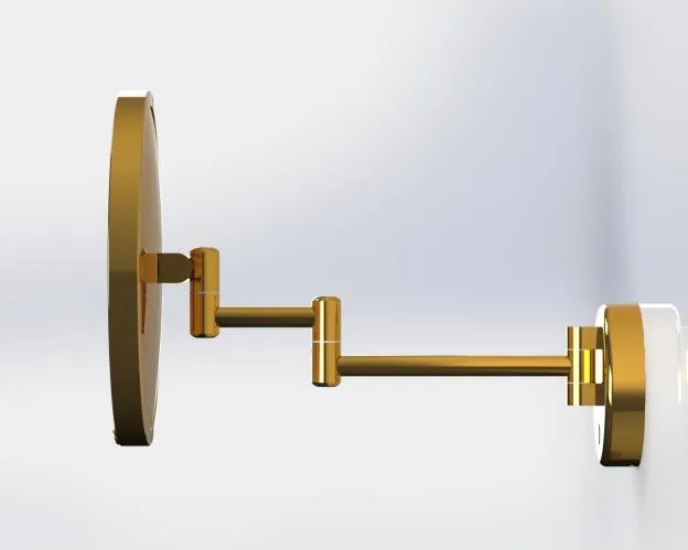 Brot Intemporel Wall Mount 2 Arm Swing Mirror  9.5" Dia.