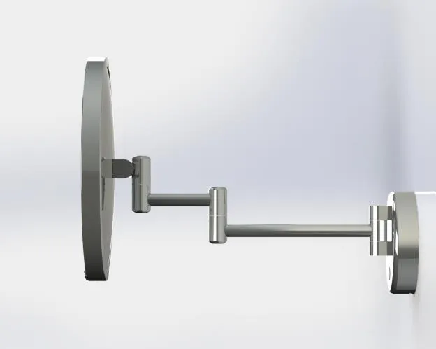 Brot Intemporel Wall Mount 2 Arm Swing Mirror  9.5" Dia.