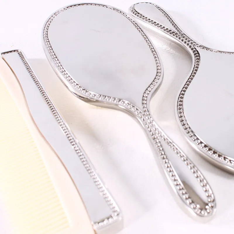 Brush & Mirror Set Silver