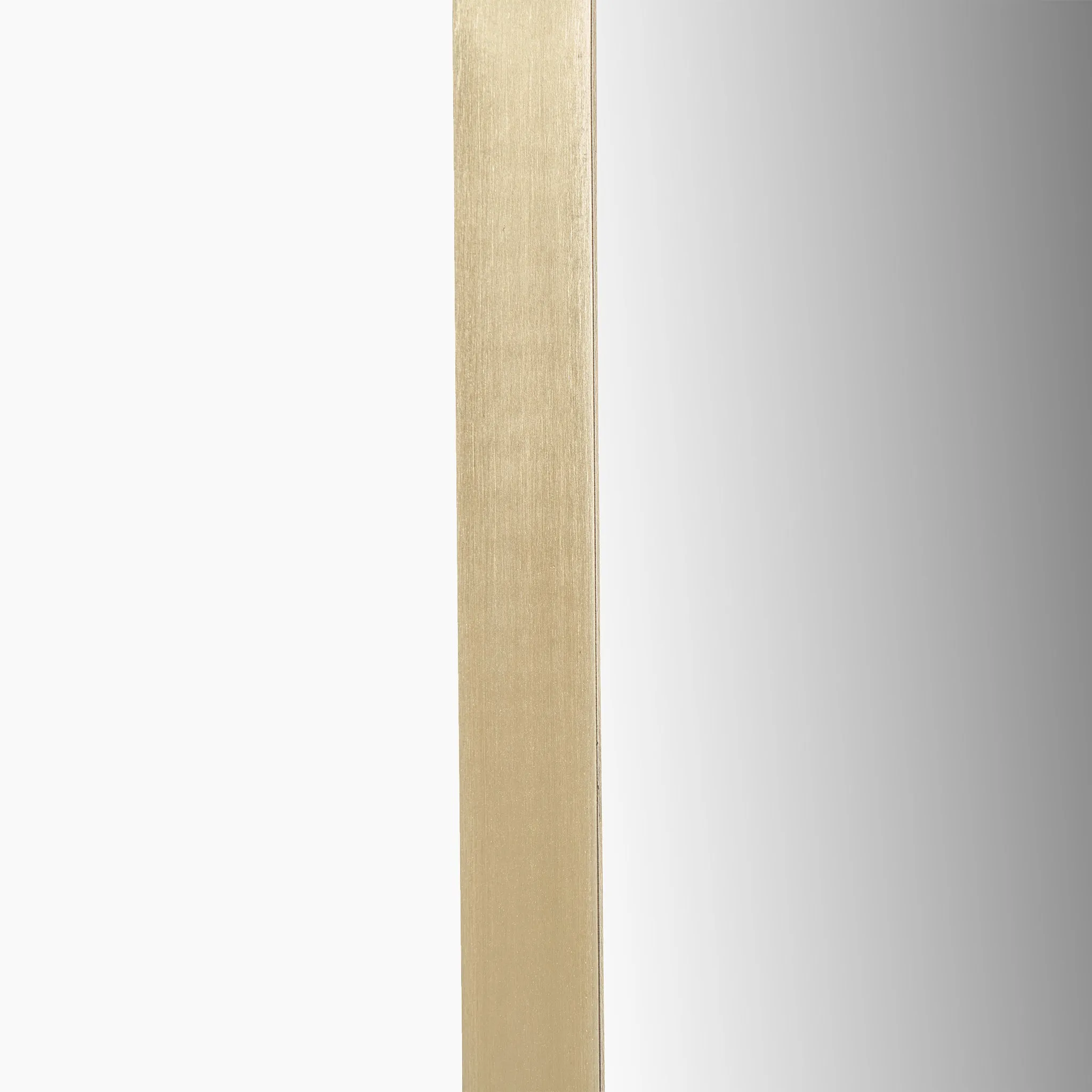 Brushed Gold Metal Slim Frame Arch Floor Mirror