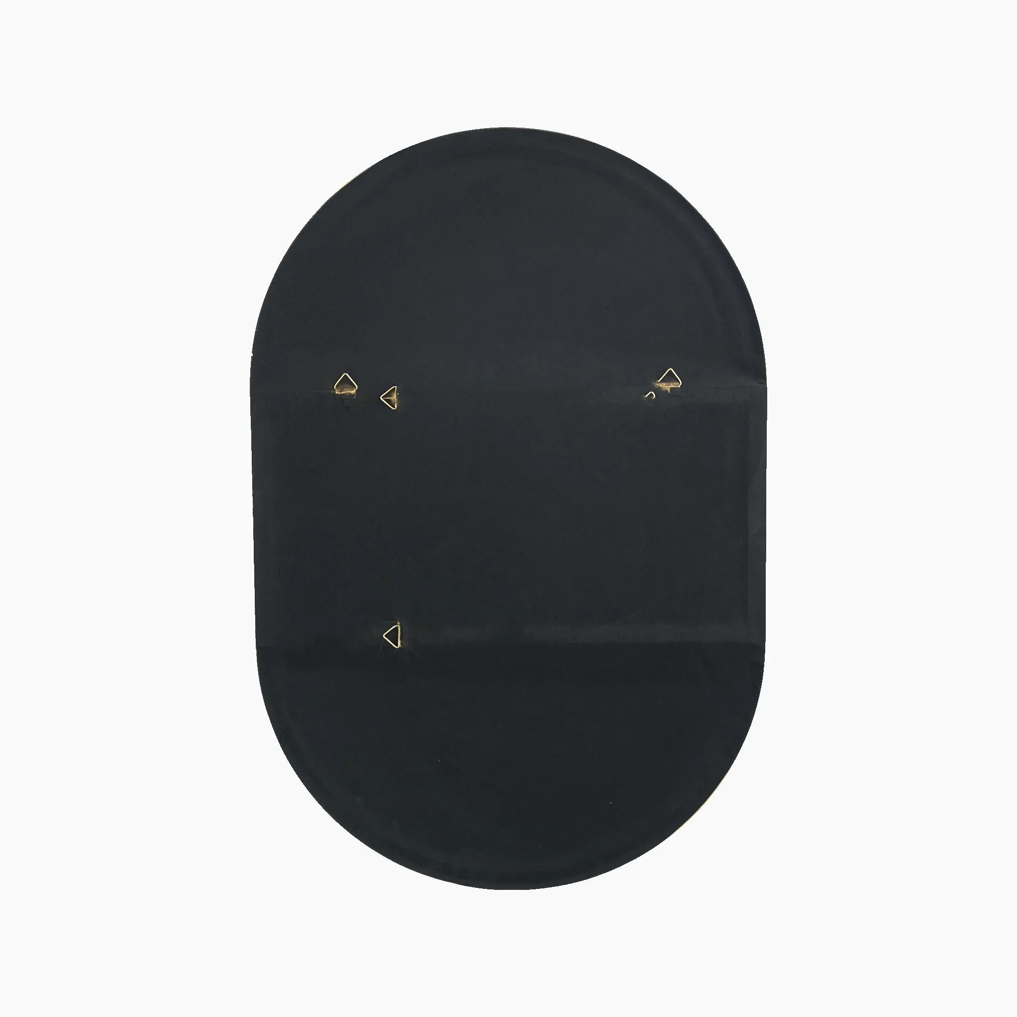 Brushed Gold Metal Slim Frame Oval Wall Mirror