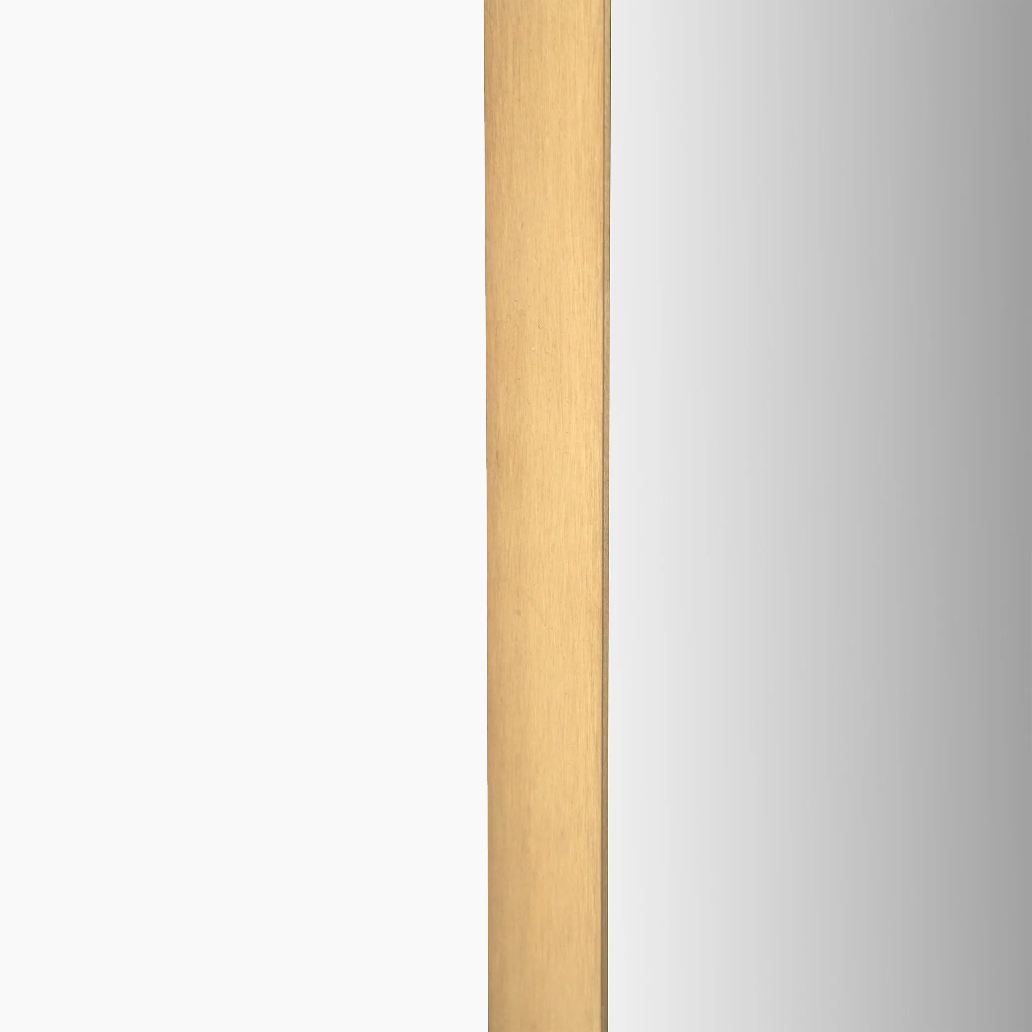 Brushed Gold Metal Slim Frame Oval Wall Mirror
