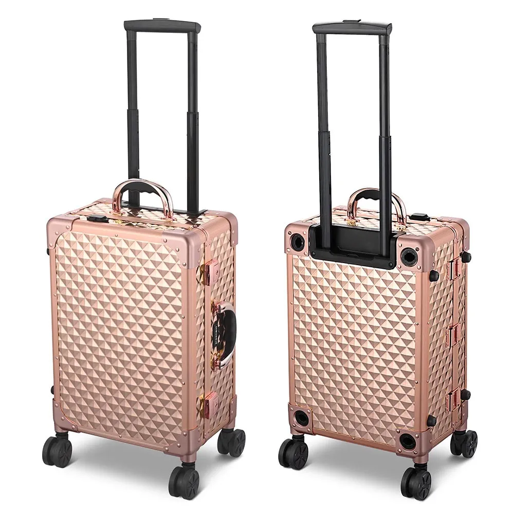 Byootique Urstudio 23" Rolling Makeup Case Mirror Light Cosmetic Travel Box