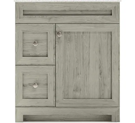 CABINETSMITH- 36" CANADIAN Bathroom Vanity With Quartz top, Left hand drawers (8 COLORS AVAILABLE )