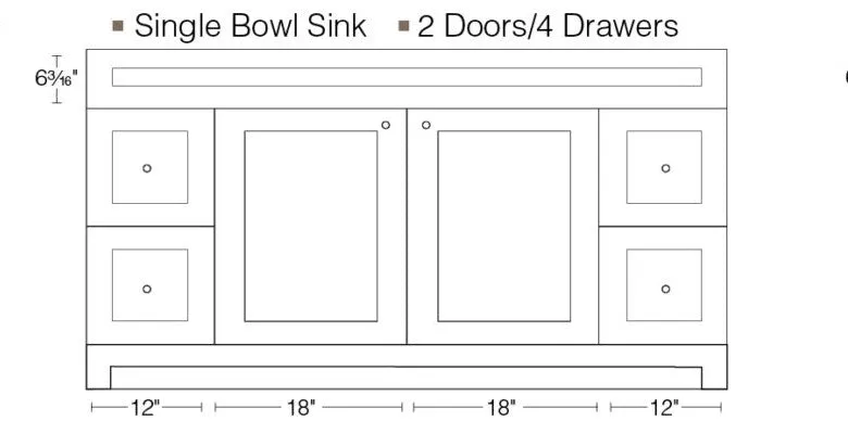 CABINETSMITH- 60" Single Sink CANADIAN Bathroom Vanity With Quartz top (8 COLORS AVAILABLE )