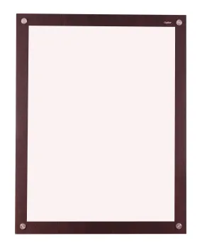 Captiver Engineered Wood Frameless Large Decorative Wall Mirrors (21X27 Inch Matte Wenge)