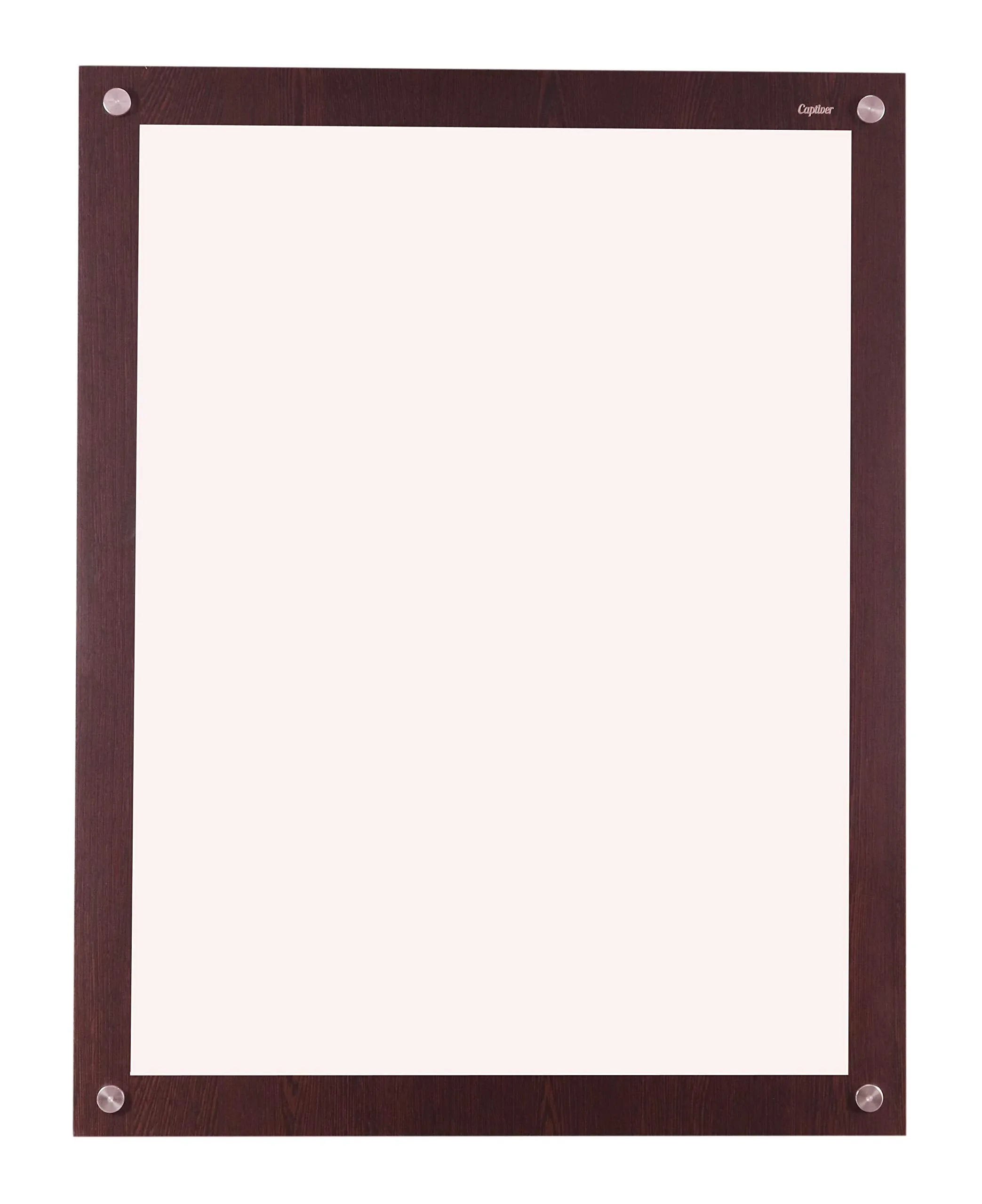 Captiver Engineered Wood Frameless Large Decorative Wall Mirrors (21X27 Inch Matte Wenge)