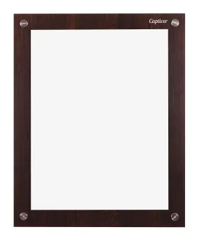 Captiver Mig Engineered Wood Frameless Wall Mount Mirrors (15.7X19.6 Inch Wenge)