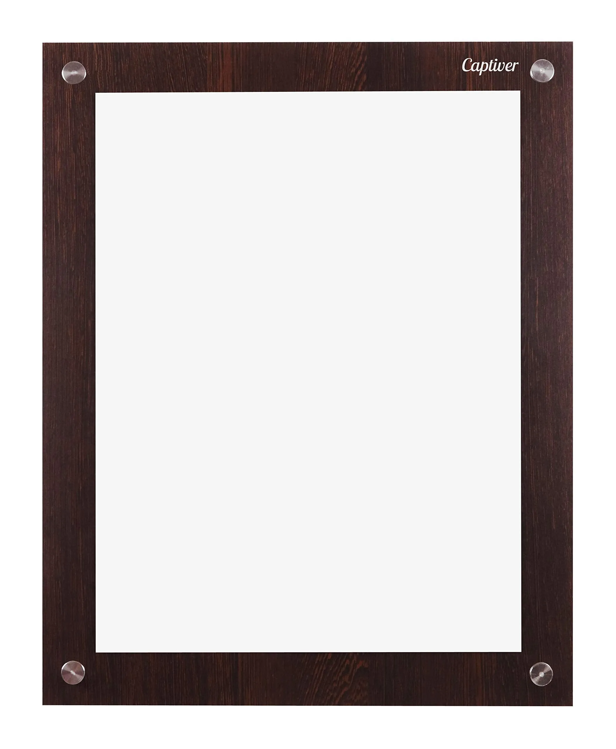 Captiver Mig Engineered Wood Frameless Wall Mount Mirrors (15.7X19.6 Inch Wenge)
