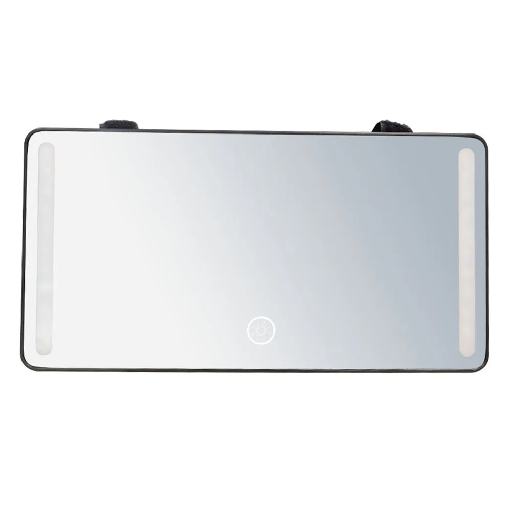 Car Visor Vanity Mirror With Lights Rechargeable LED Car Makeup