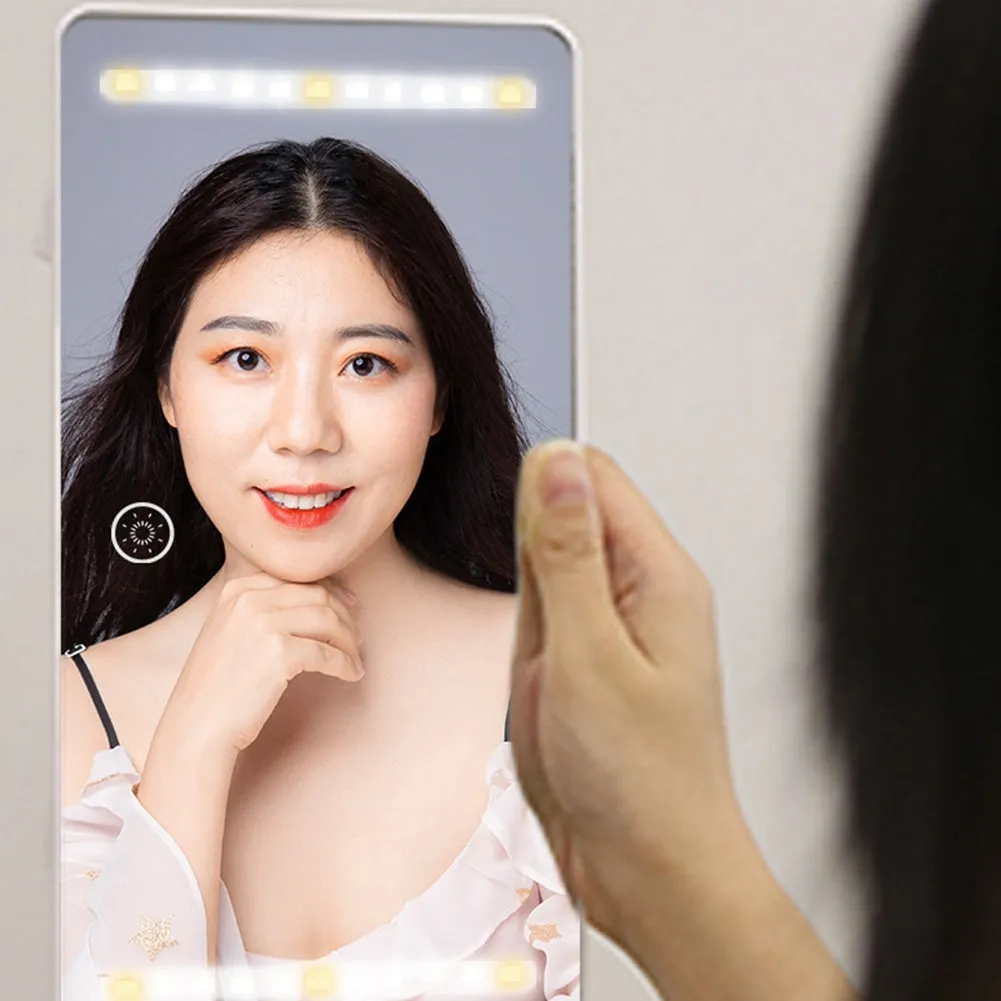 Car Visor Vanity Mirror With Lights Rechargeable LED Car Makeup