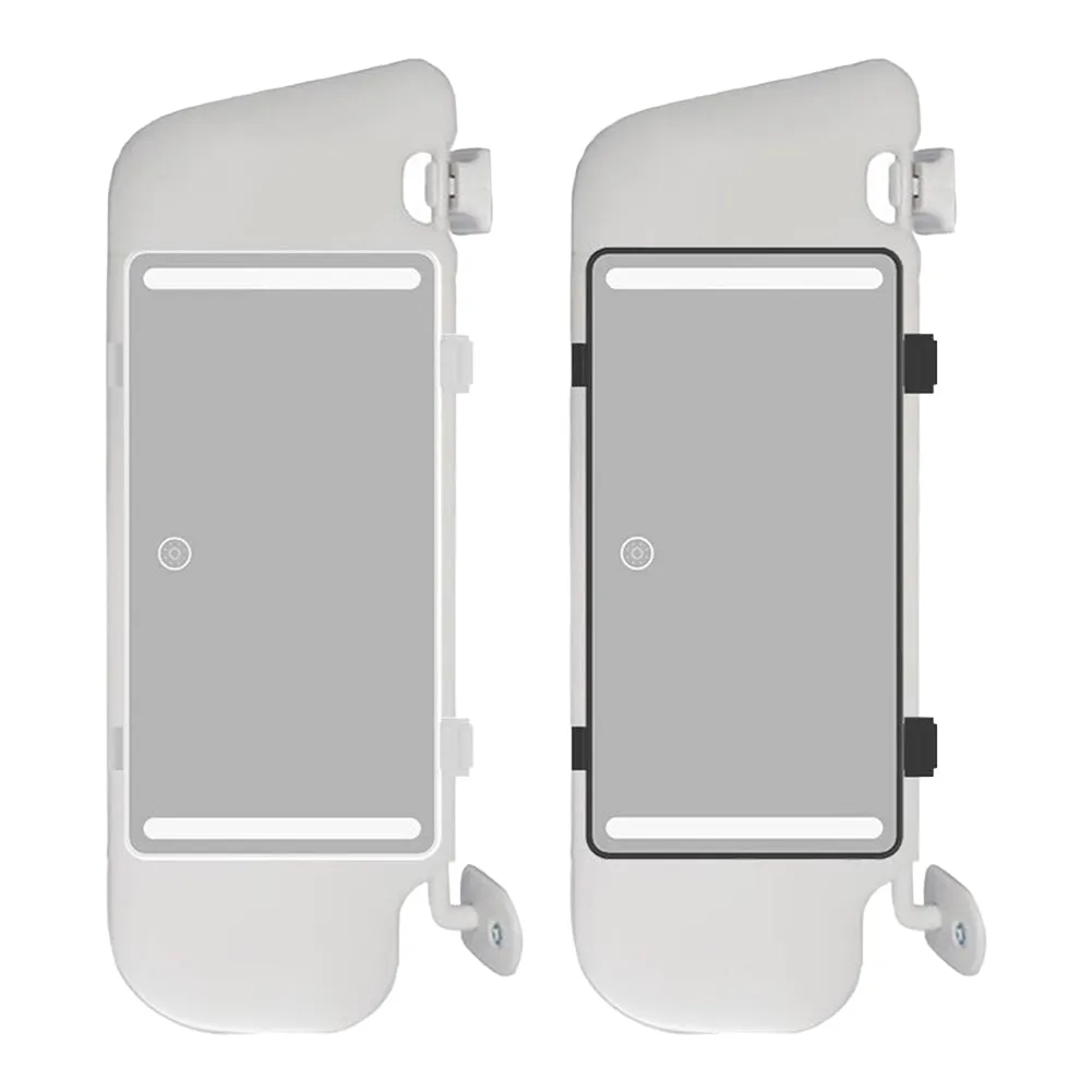 Car Visor Vanity Mirror With Lights Rechargeable LED Car Makeup