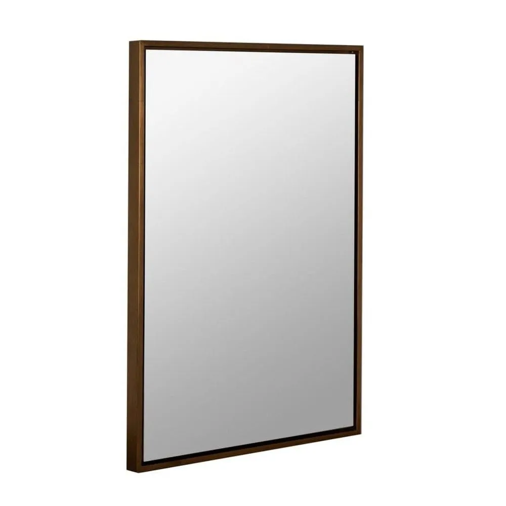 CasaGold 36 Inch Gold Rectangle Wall Mirror| Steel Frame Rectangular Mirror | Vanity, Bedroom, Living Room | Decorative Mirror for Living Rooms I Entrance, Wall Mounting,(Gold)