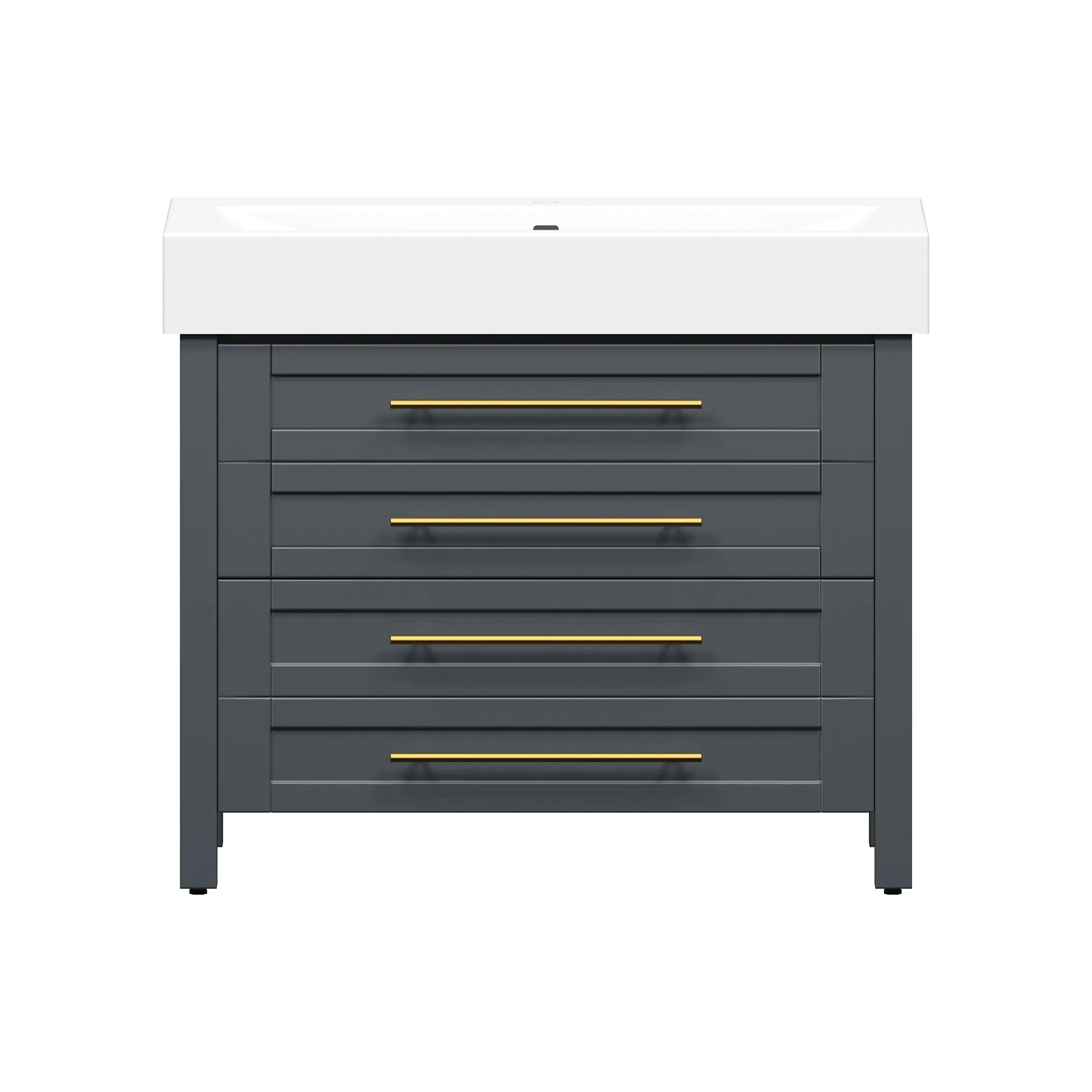 CATANIA - 40″ X 19" Charcoal Vanity with Porcelain sink