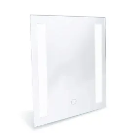 Catella 12 in. x 16 in. LED Wall/Table Stand Mirror with Touch On/Off Dimmer Function