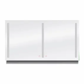 Catella Plus 60 in. x 35 in. LED Wall Mirror with Touch On/Off Dimmer Function