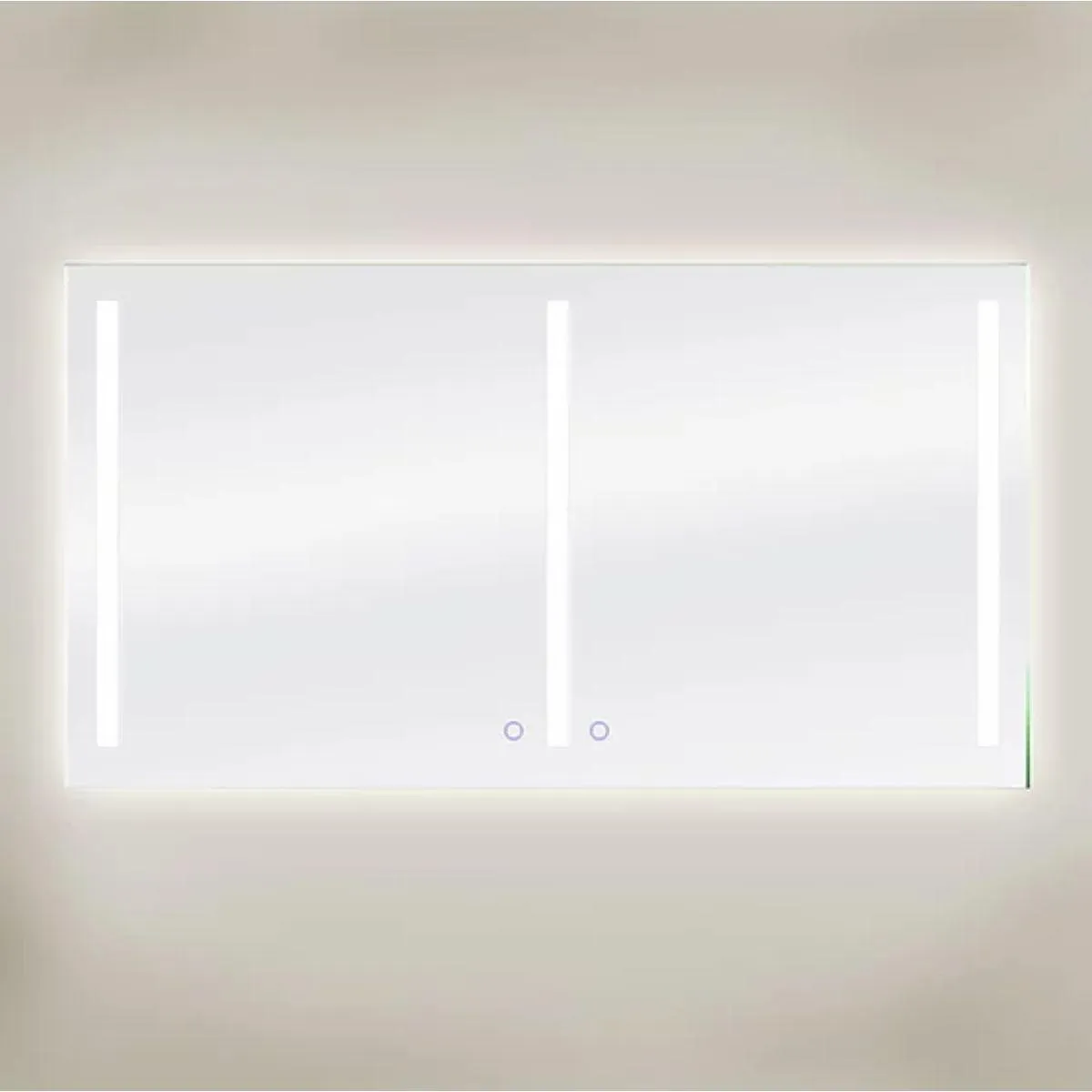 Catella Plus 60 in. x 35 in. LED Wall Mirror with Touch On/Off Dimmer Function