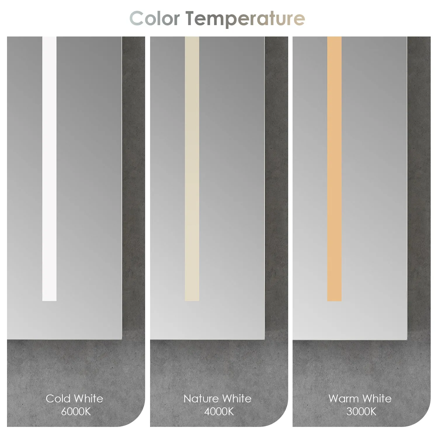 Catola Rectangle Frameless Surface-Mount/Recessed LED Lighted Bathroom Medicine Cabinet