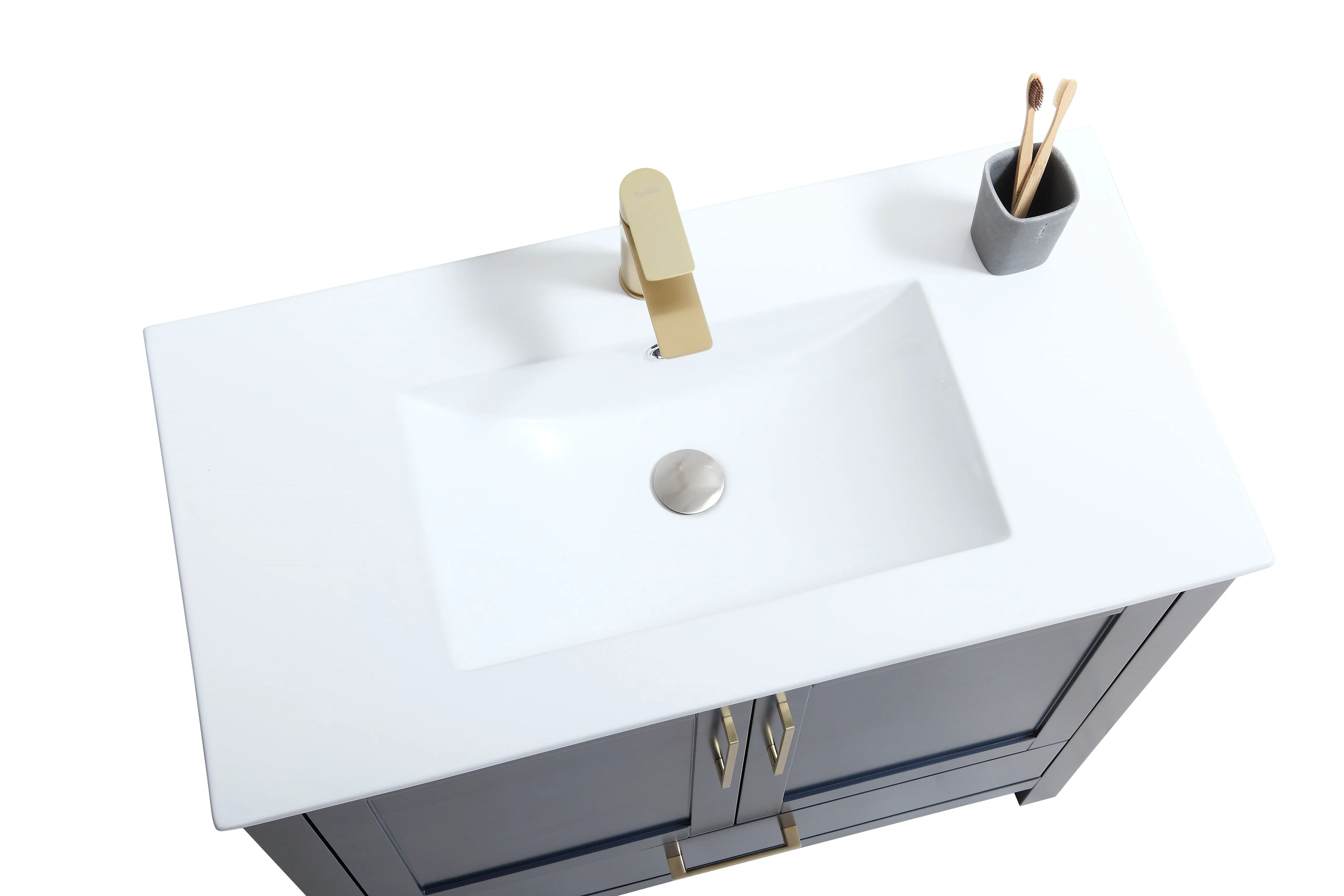 CCS201A - 36" Navy Blue, Floor Standing Modern Bathroom Vanity