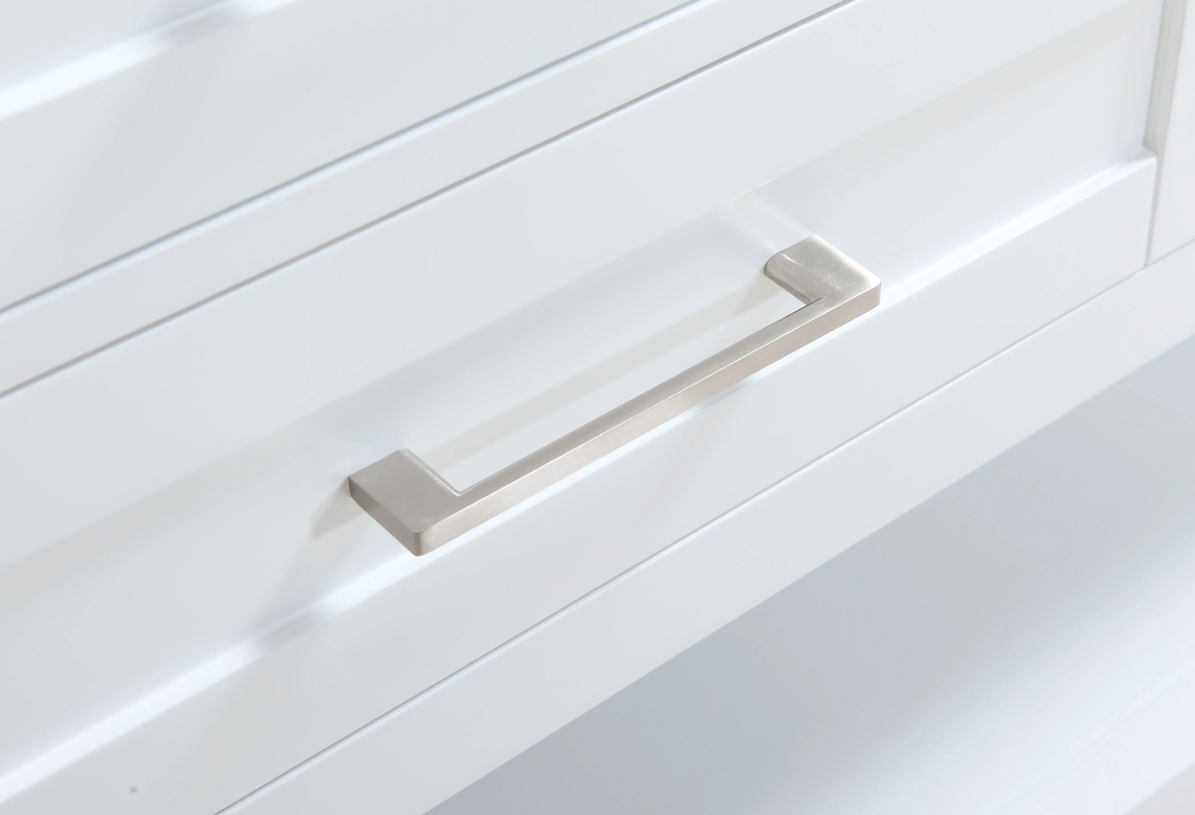 CCS301 - 48" White, Floor Standing Bathroom Vanity, White Quartz Countertop, Brushed Nickel Hardware***PICK UP ONLY ***