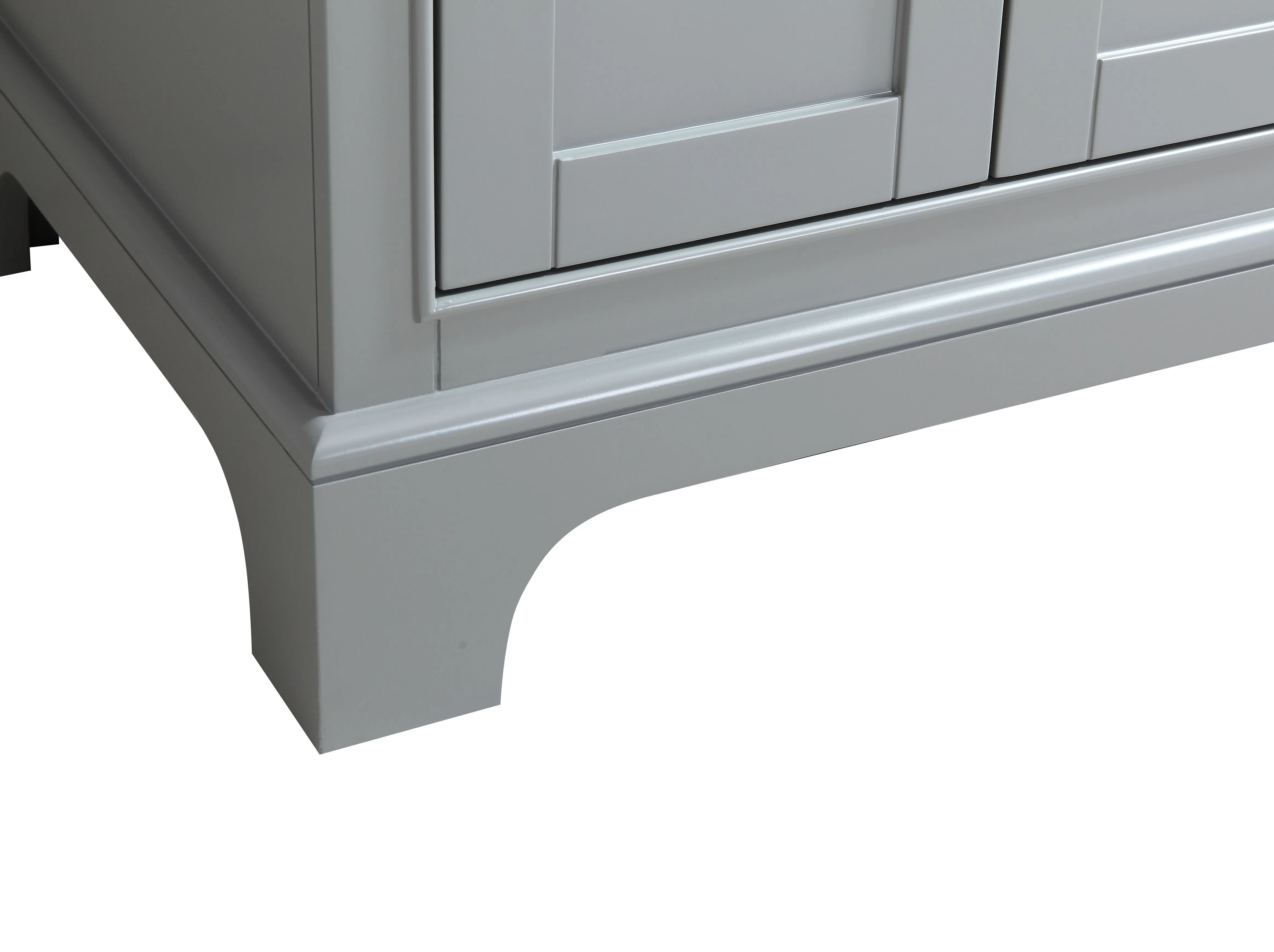 CCS601 - 36" Grey, Floor Standing Modern Bathroom Vanity, Marble /Quartz Countertop, Chrome Hardware